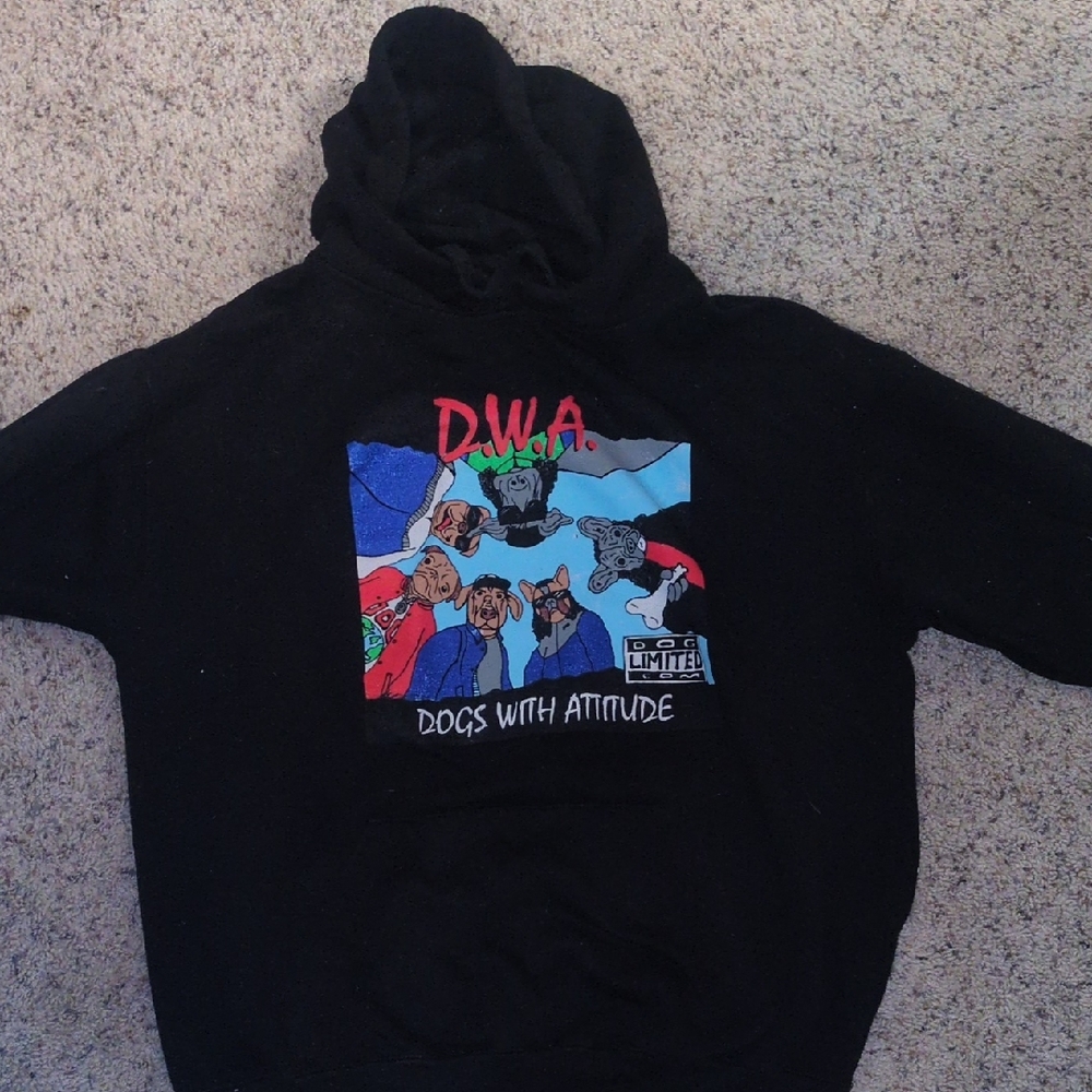 Black Graphic Hoodie